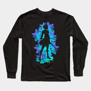 Blue Flowers - 2B Long Sleeve T-Shirt